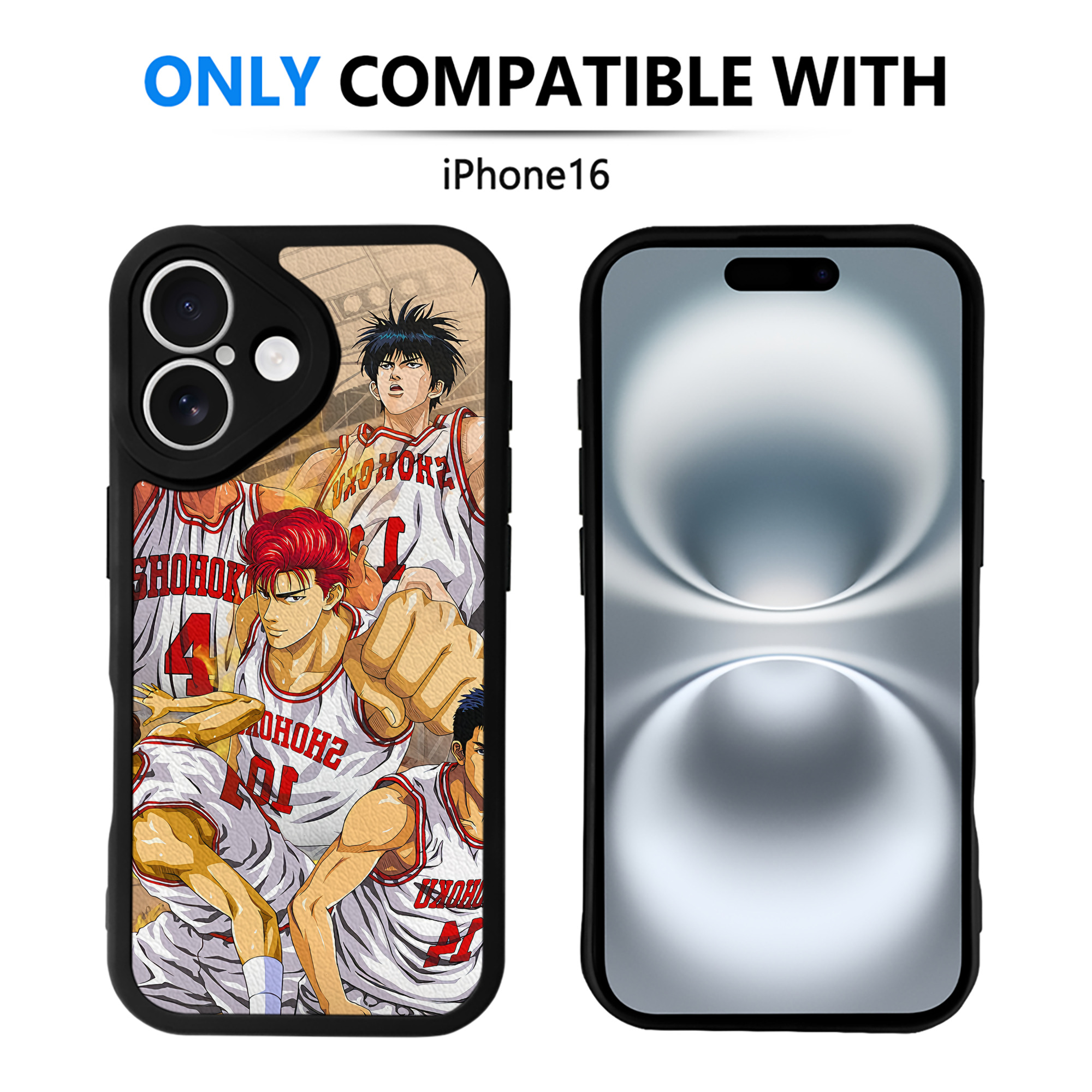 （画像用） SLAM DUNK／スラムダンク 【iPhone 16シリーズ対応】シリコンスマホケース（レザー調） 材質：シリコン